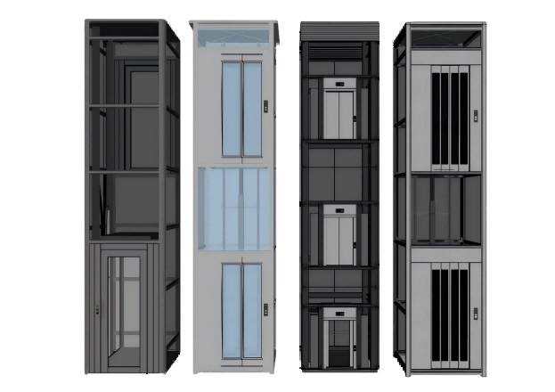 观光电梯轿厢su模型 SU模型免费下载_sketchup模型