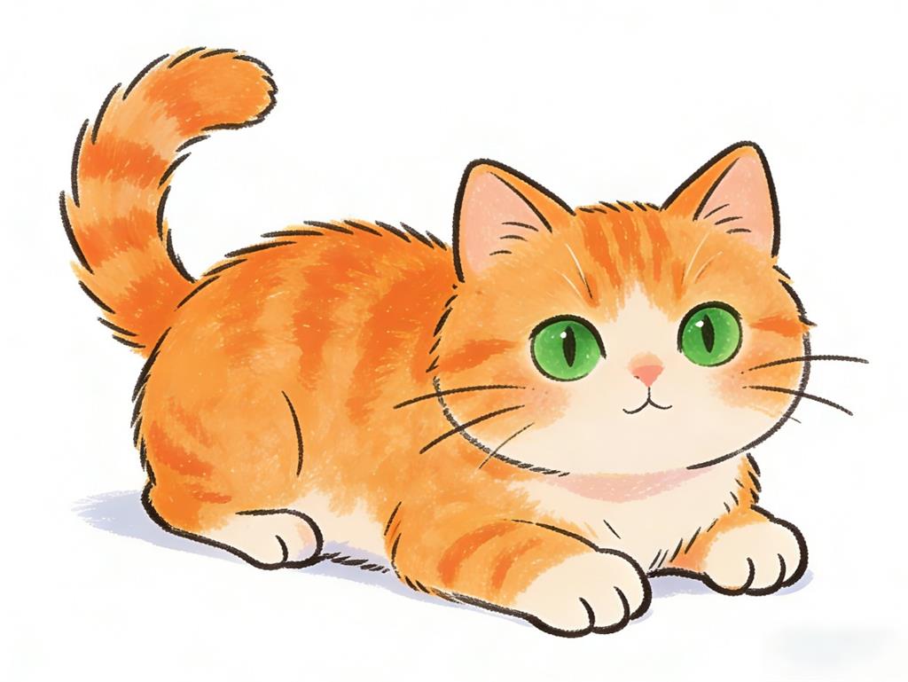 简笔画:卡通小猫咪 简笔画JPG格式图片素材