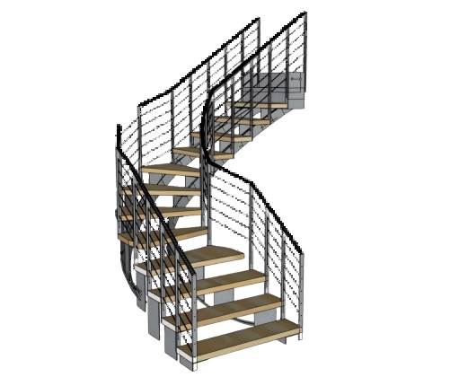 工业风螺旋楼梯su模型 SU模型免费下载_sketchup模型