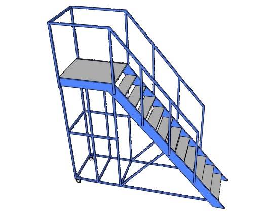 工业钢制楼梯su模型 SU模型免费下载_sketchup模型