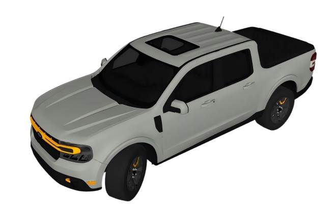 福特皮卡汽车su模型 SU模型免费下载_sketchup模型