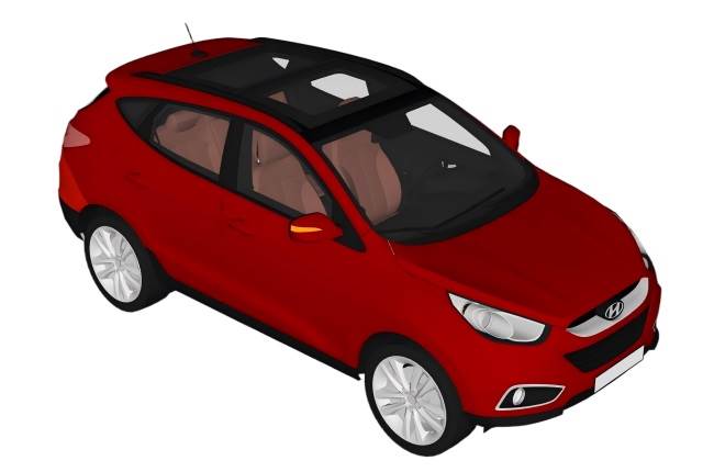 现代胜达汽车su模型 SU模型免费下载_sketchup模型