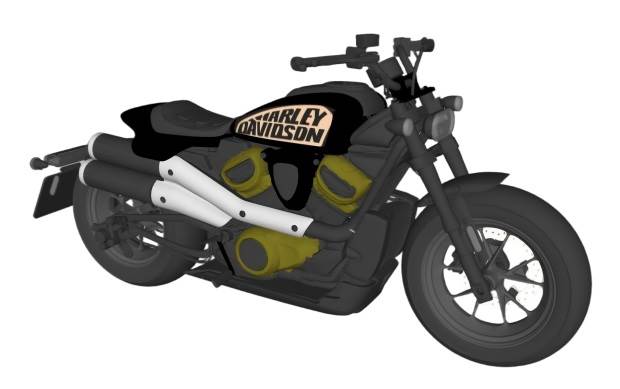 哈雷戴维森摩托车su模型 SU模型免费下载_sketchup模型