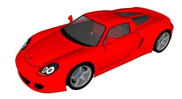 保时捷跑车汽车su模型 SU模型免费下载_sketchup模型