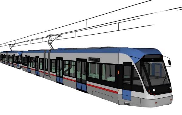 现代有轨电车轻轨su模型 SU模型免费下载_sketchup模型