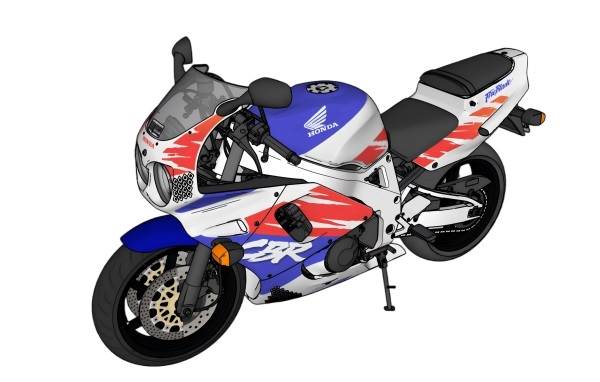 本田摩托车su模型 SU模型免费下载_sketchup模型