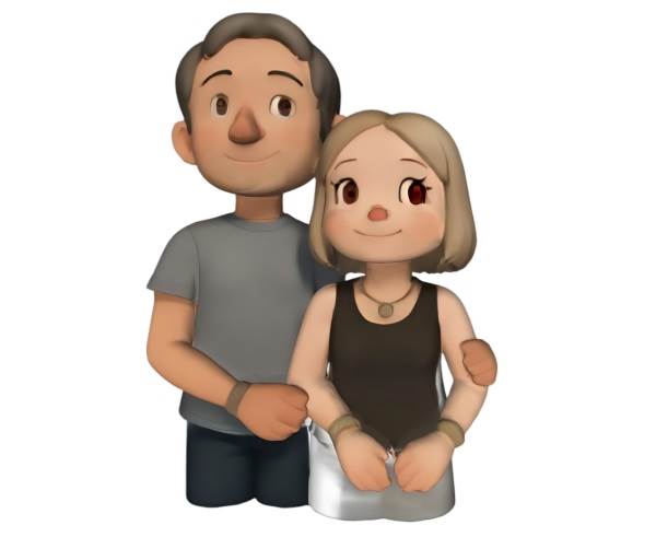 友爱的父母人物手办摆件su模型 SU模型免费下载_sketchup模型