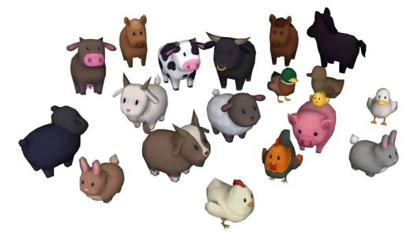 家禽动物鸡鸭牛羊su模型 SU模型免费下载_sketchup模型