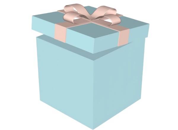 蓝色的礼盒装饰su模型 SU模型免费下载_sketchup模型