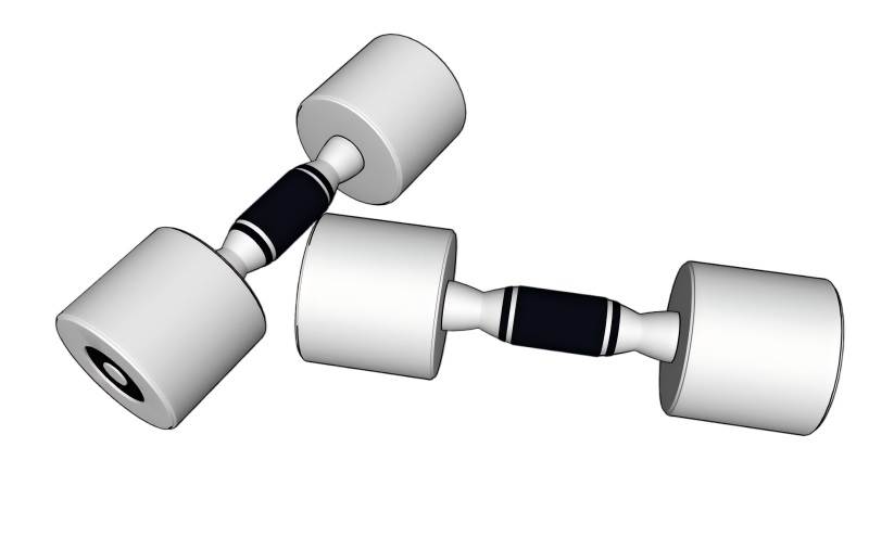 哑铃健身器材体育SU模型 SU模型免费下载_sketchup模型