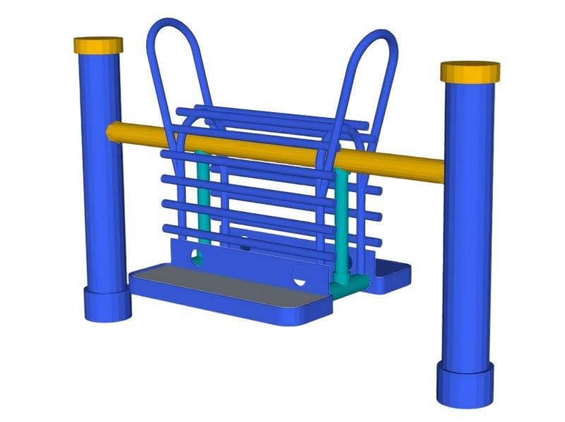 户外健身器材-梯式扭腰器体育SU模型 SU模型免费下载_sketchup模型