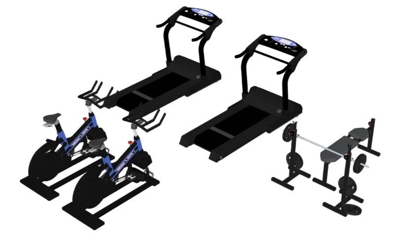 跑步机体育SU模型 SU模型免费下载_sketchup模型