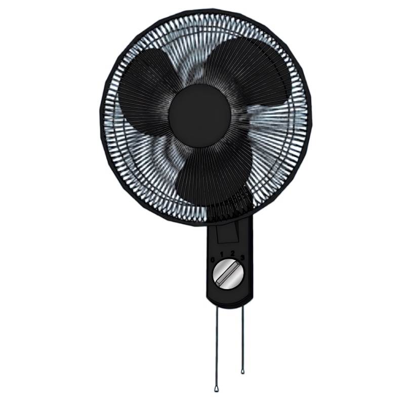 壁挂式摇头风扇壁扇家电SU模型 SU模型免费下载_sketchup模型