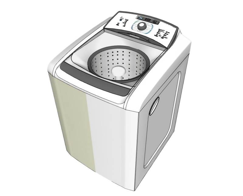 全自动波轮洗衣机家电SU模型 SU模型免费下载_sketchup模型
