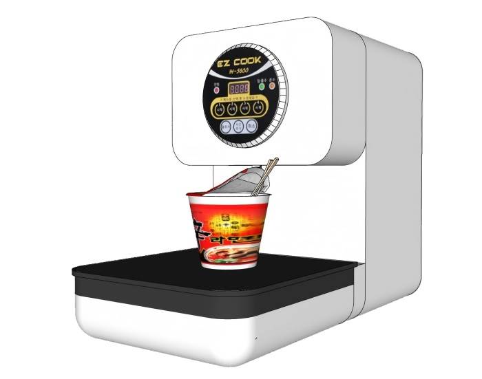 全自动烹饪机煮泡面家电SU模型 SU模型免费下载_sketchup模型