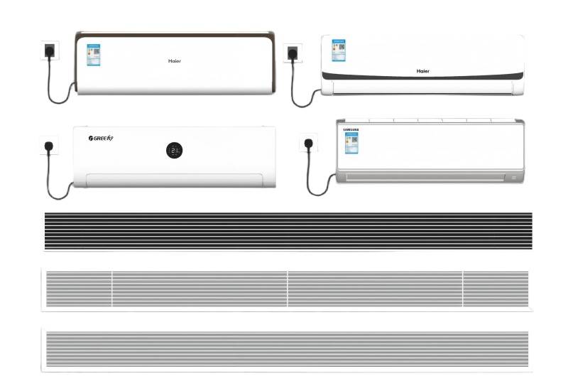 壁挂式空调家电SU模型 SU模型免费下载_sketchup模型