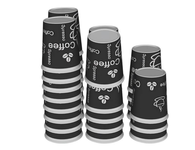 一次性纸杯咖啡杯装饰SU模型 SU模型免费下载_sketchup模型