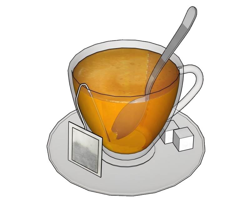 咖啡杯茶子装饰SU模型 SU模型免费下载_sketchup模型