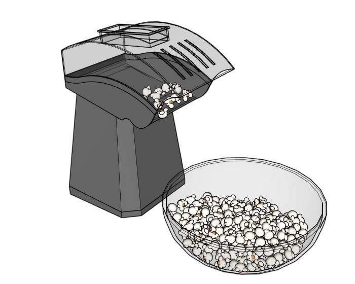 爆米花机家电SU模型 SU模型免费下载_sketchup模型