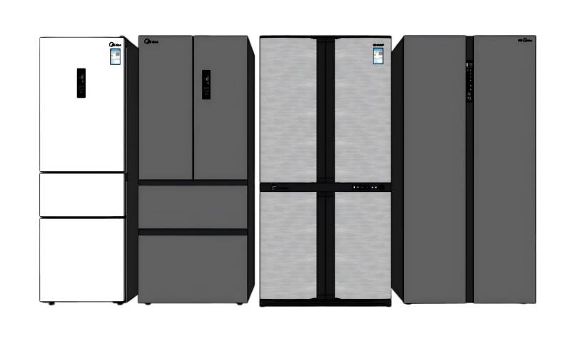 四款立式冰箱家电SU模型 SU模型免费下载_sketchup模型