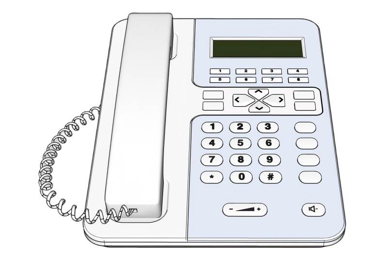 座机固定电话家电SU模型 SU模型免费下载_sketchup模型