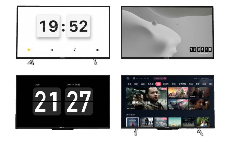 液晶电视机彩电家电SU模型 SU模型免费下载_sketchup模型
