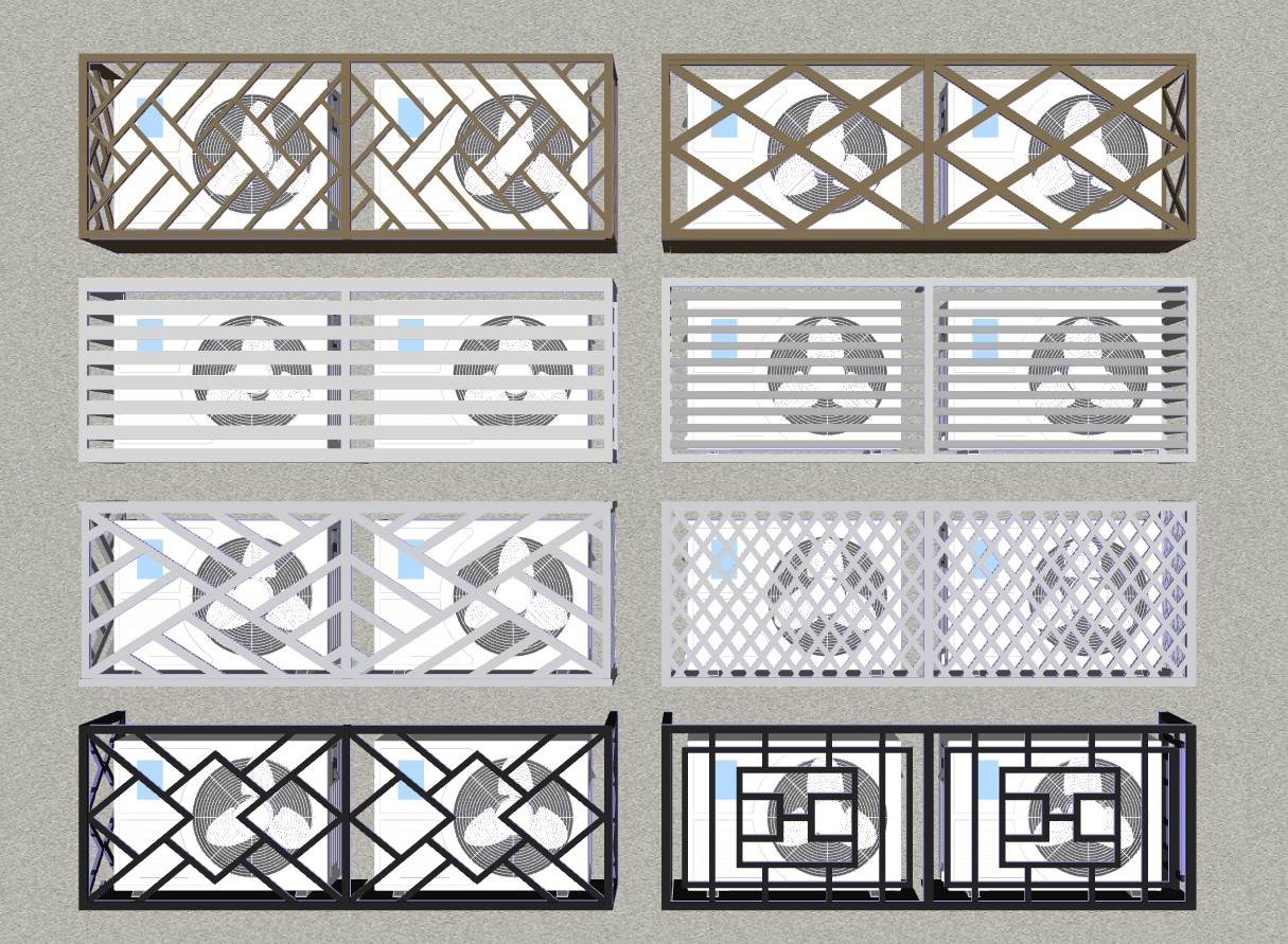 空调外机和保护罩家电SU模型 SU模型免费下载_sketchup模型