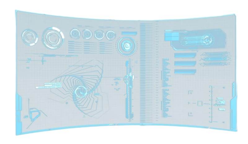 未来科技弧形激光屏幕家电SU模型 SU模型免费下载_sketchup模型