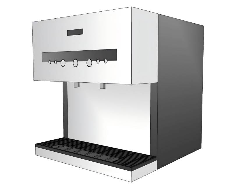 不锈钢立式饮水机开水机家电SU模型 SU模型免费下载_sketchup模型