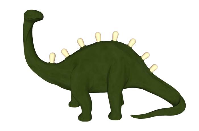 卡通剑龙恐龙动物SU模型 SU模型免费下载_sketchup模型