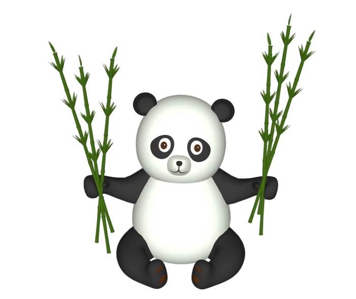 拿竹子的熊猫动物SU模型 SU模型免费下载_sketchup模型