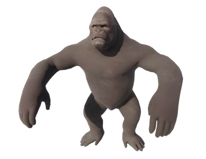 黑猩猩金刚动物SU模型 SU模型免费下载_sketchup模型