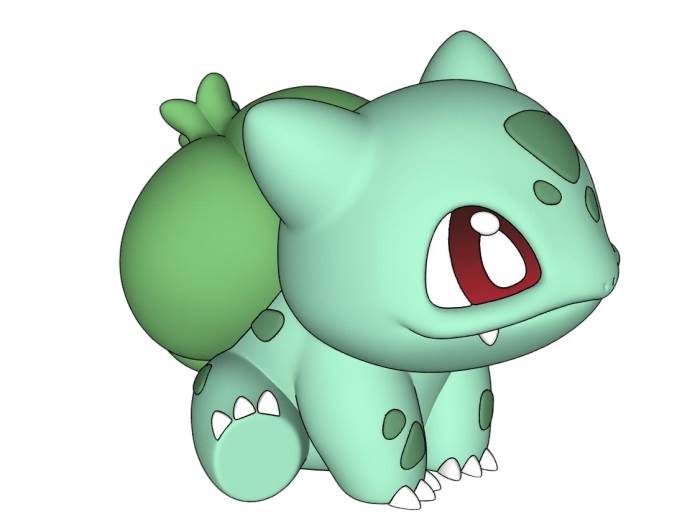 卡通宠物精妙蛙种子动物SU模型 SU模型免费下载_sketchup模型