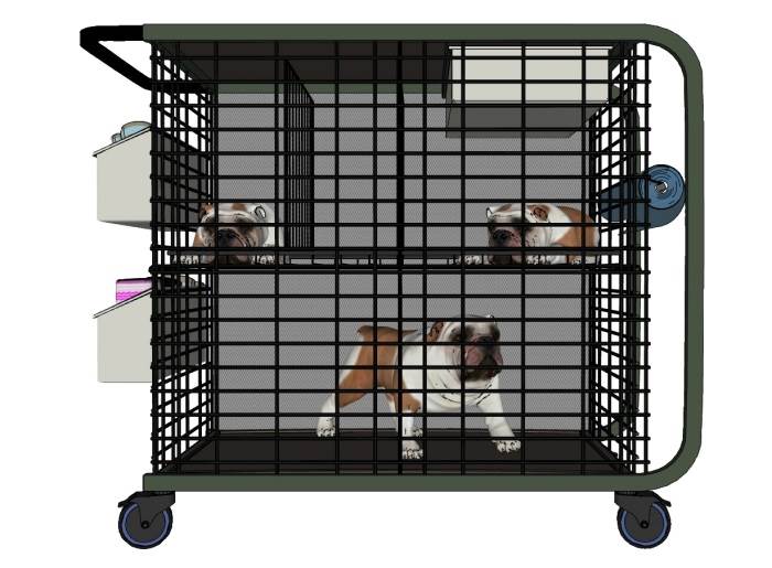 宠物狗笼动物SU模型 SU模型免费下载_sketchup模型