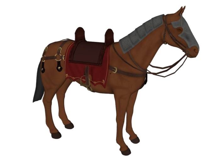 马坐骑马鞍动物SU模型 SU模型免费下载_sketchup模型
