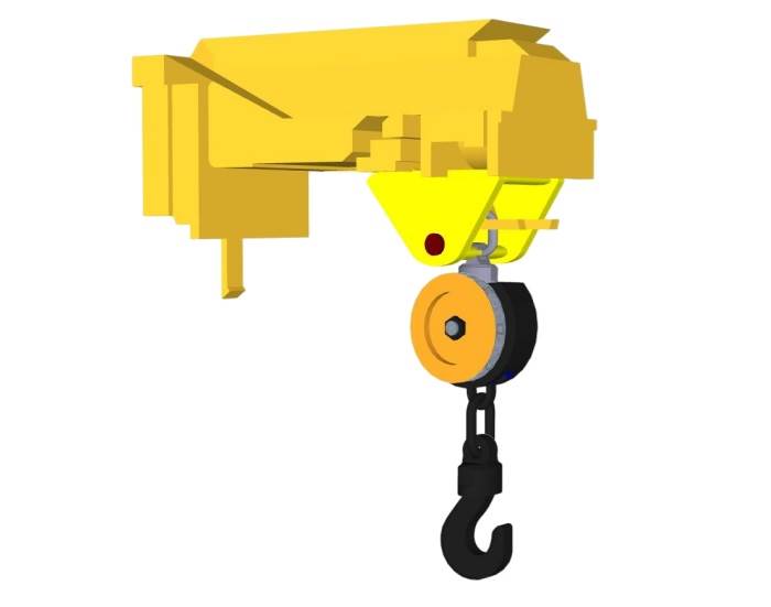 起重机吊钩机械SU模型 SU模型免费下载_sketchup模型