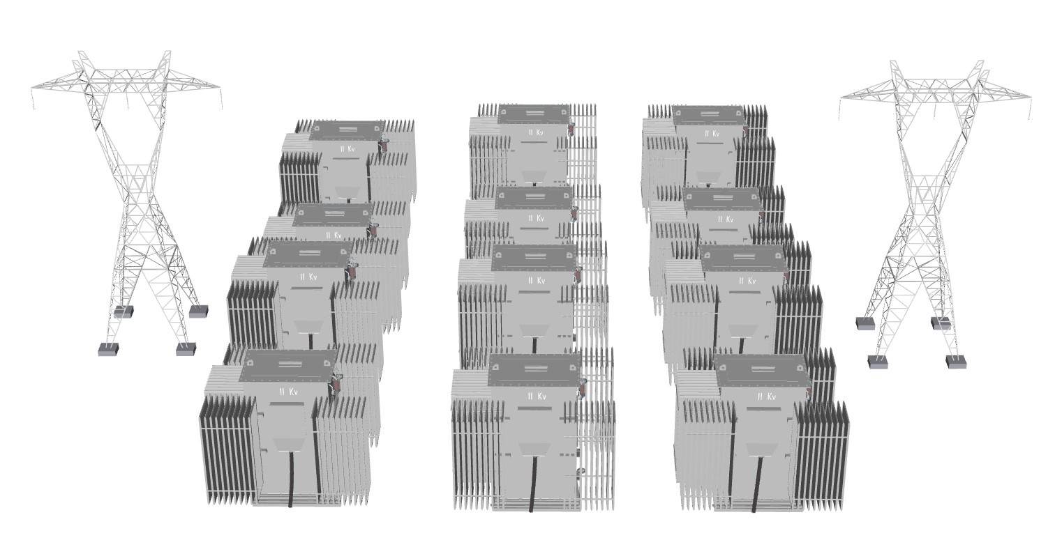 电力系统中的变电站 SU模型免费下载_sketchup模型