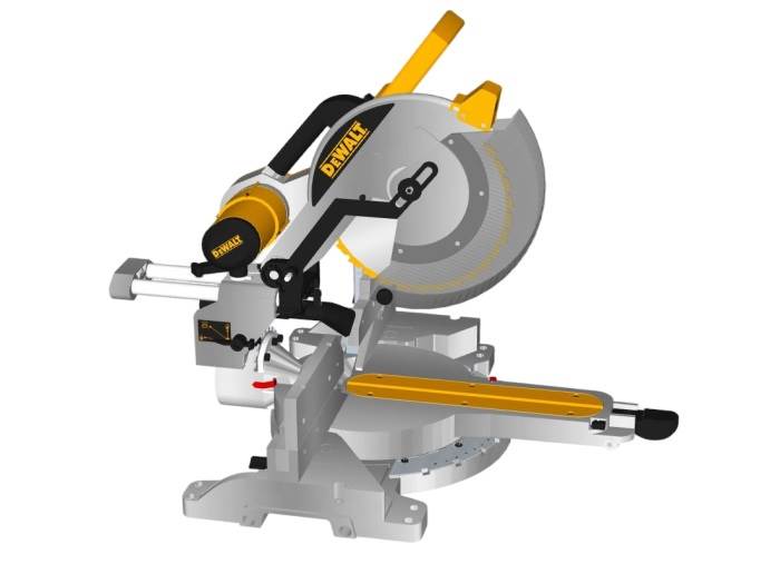 复合斜切锯切割机机械SU模型 SU模型免费下载_sketchup模型