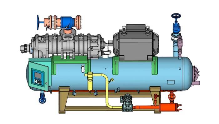 工业用压缩机系统机械SU模型 SU模型免费下载_sketchup模型