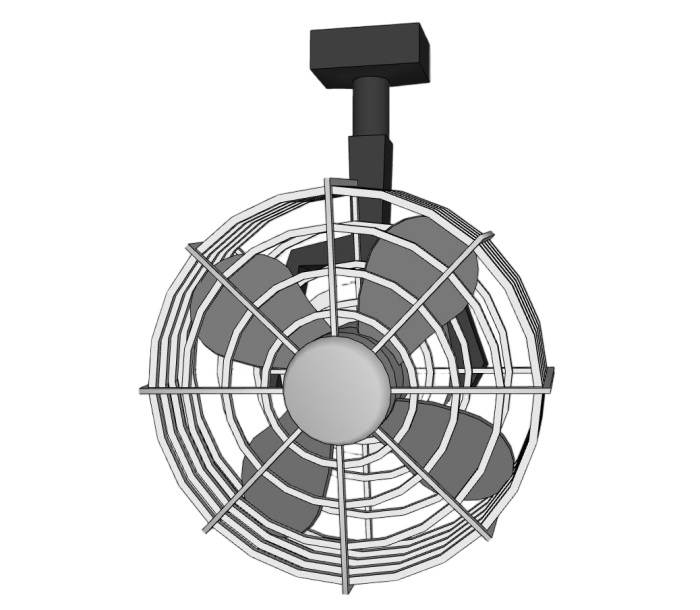 工业吊扇机械SU模型 SU模型免费下载_sketchup模型