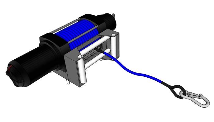 收绳机电动绞盘机械SU模型 SU模型免费下载_sketchup模型