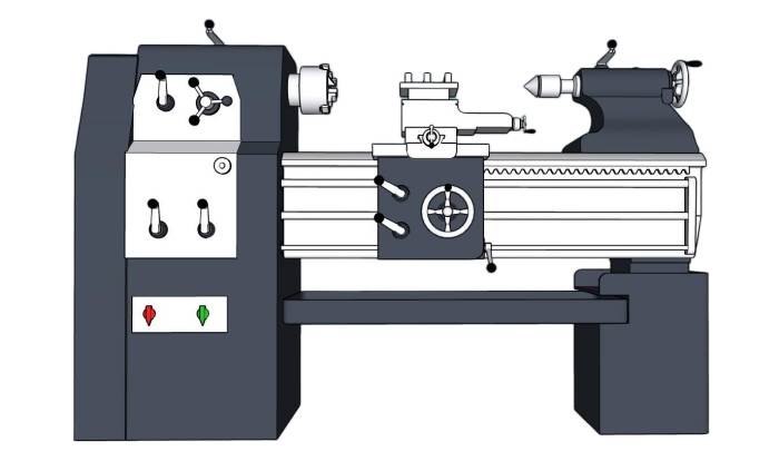 金属切削机床机械SU模型 SU模型免费下载_sketchup模型