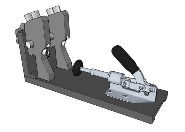 推拉式快速夹钳机械SU模型 SU模型免费下载_sketchup模型