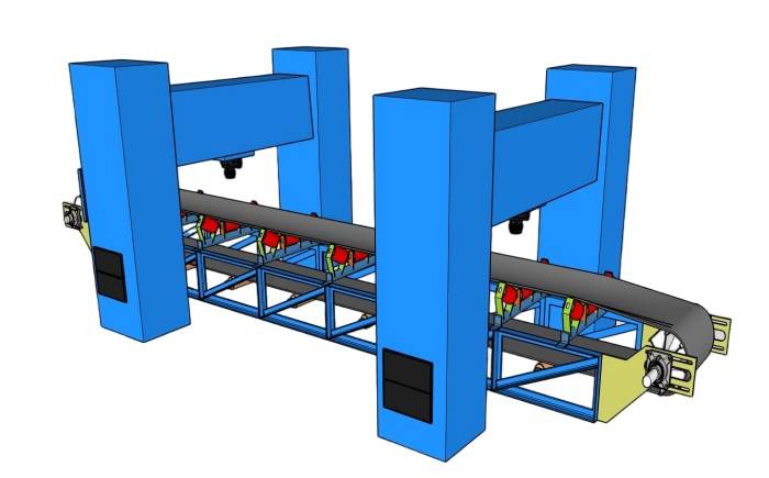 带式输送机机械SU模型 SU模型免费下载_sketchup模型