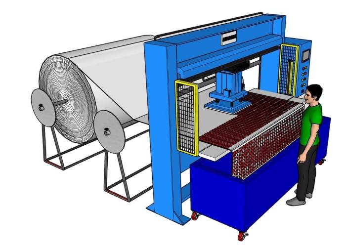 卷对片裁切设备裁床机械SU模型 SU模型免费下载_sketchup模型