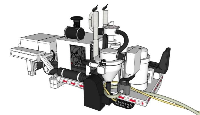 路面研磨机开槽机机械SU模型 SU模型免费下载_sketchup模型