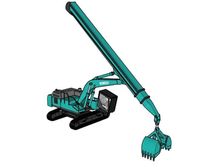 抓斗挖掘机机械SU模型 SU模型免费下载_sketchup模型