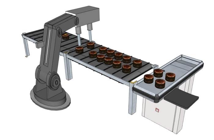 工业自动化生产线中的物料搬运工作站机械SU模型 SU模型免费下载_sketchup模型