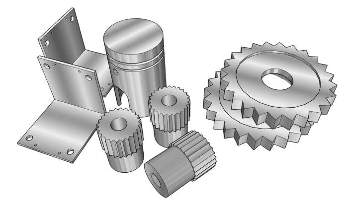 金属齿轮机械SU模型 SU模型免费下载_sketchup模型