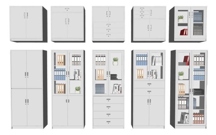 文件柜办公储物柜办公SU模型 SU模型免费下载_sketchup模型